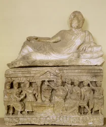 Cinerary urna (alabaster)